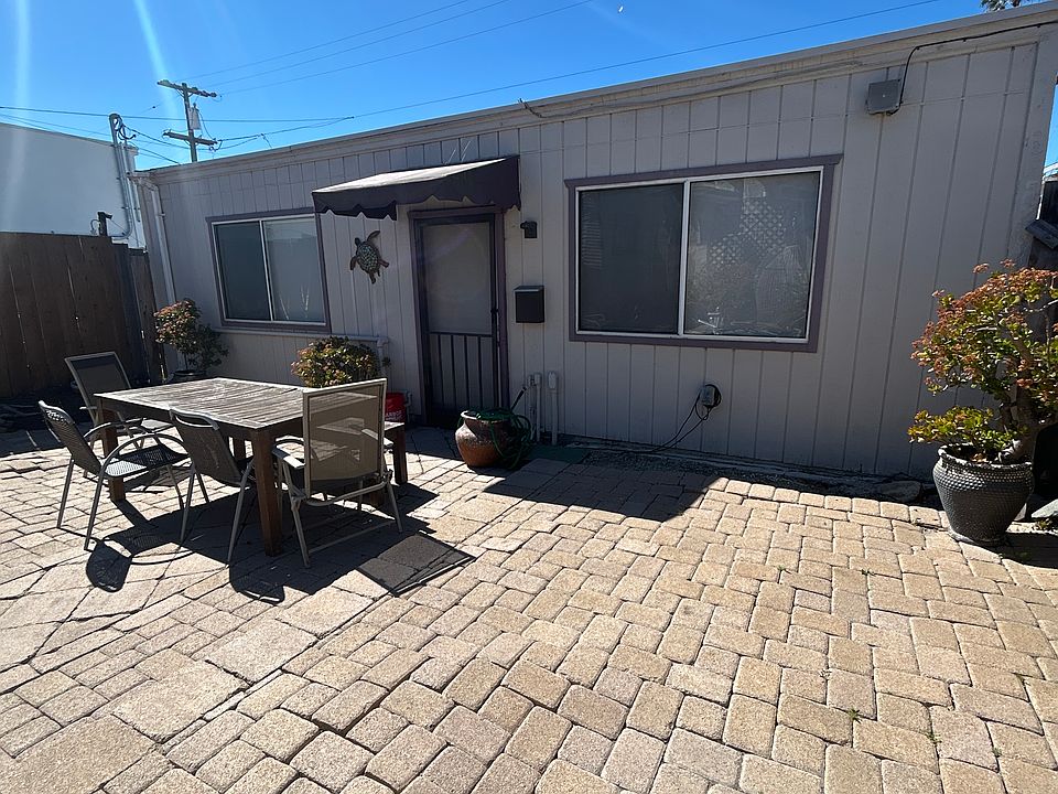 Front patio. Very private 
Garage storage included