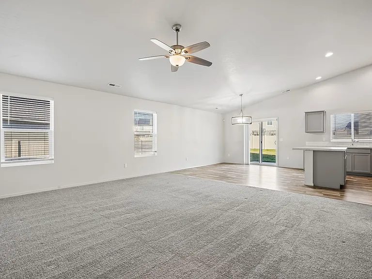Great Room with access to Kitchen and Dining