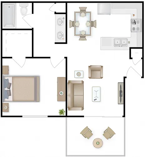 Floor plan 1X1