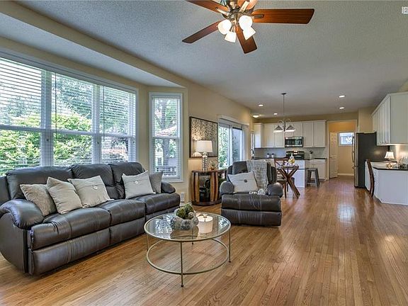 View from Great Room into Breakfast Area & Kitchen!