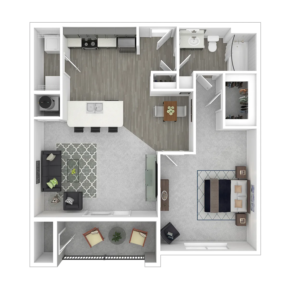 One Bedrooms | 1 Bath | 796 sq.ft. One Bedrooms | 1 Bath | 796 sq.ft. - Flats at Walnut Ridge