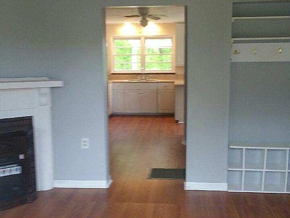 Looking in at front door