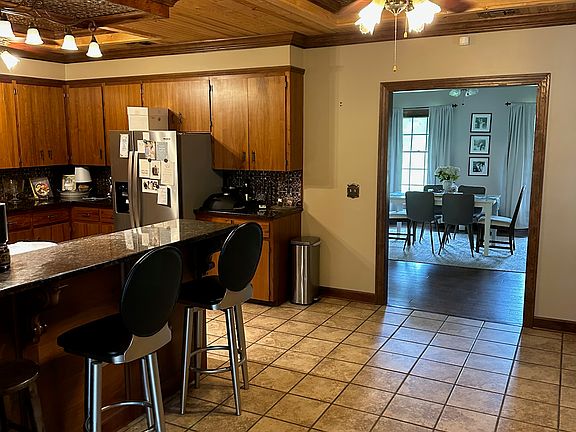 Kitchen looking into dining room