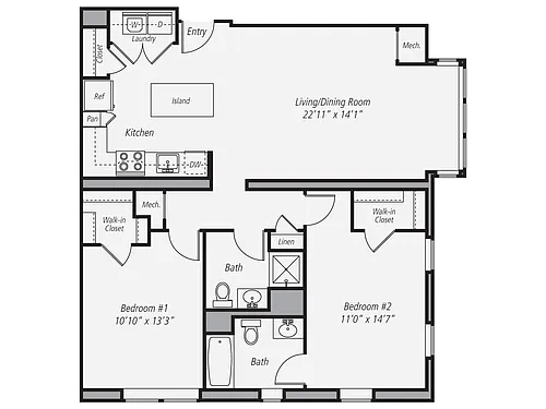 Floor plan B4-1105