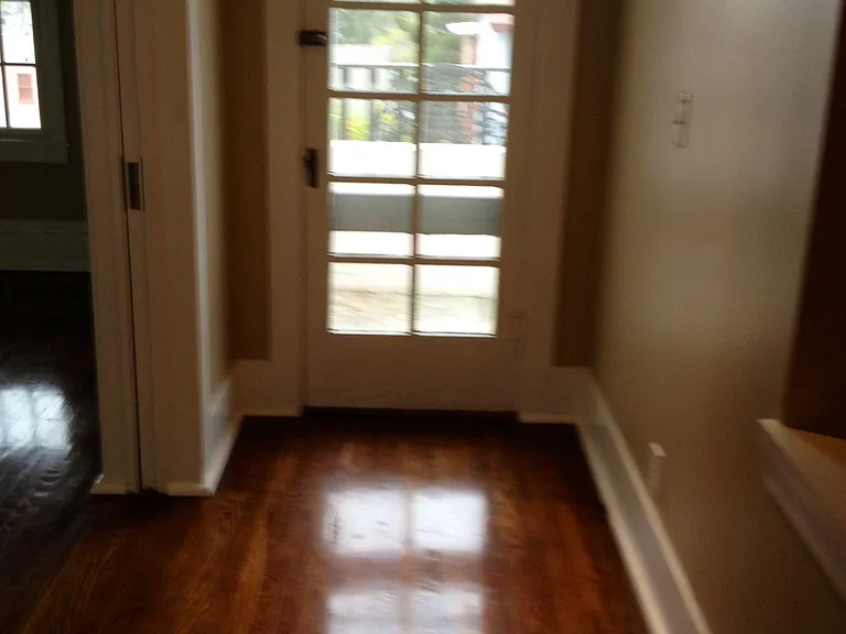 hallway with door to deck