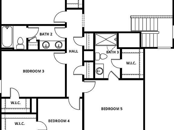 Second floor layout of the Yoakum.