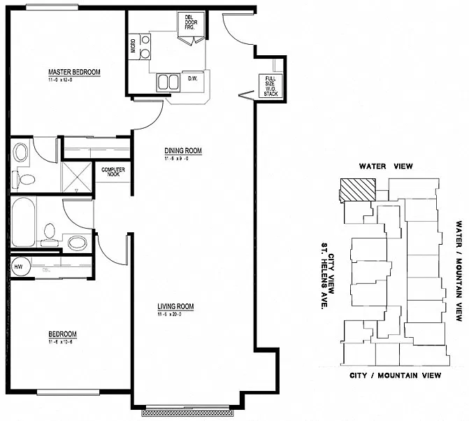 Floor plan 2X2 950