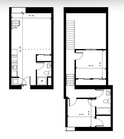 Floor plan 2 Bedroom / 2 Bathroom
