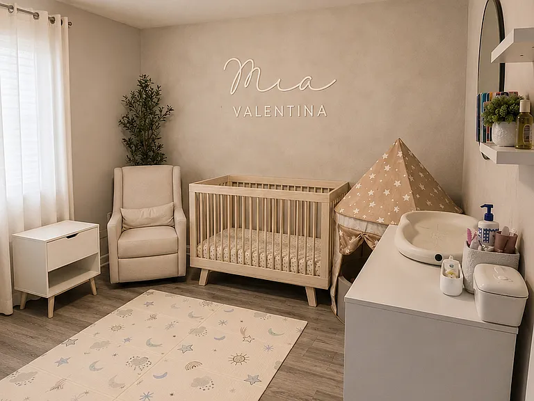 Office on first floor turned into nursery (this room does not have a closet)