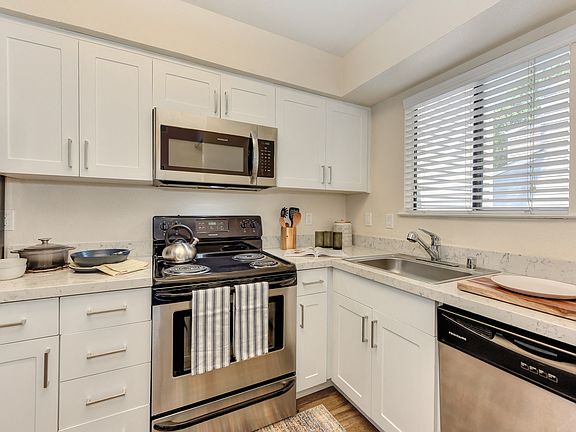 Kitchen with White Cabinets