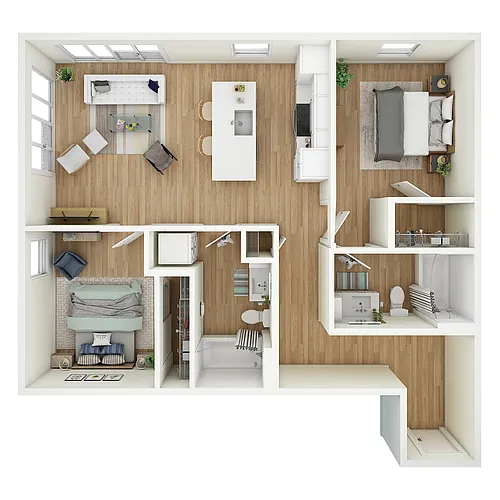 Floor plan 2 Bed 2 Bath - MFTE - b11.2