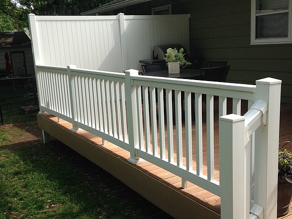 Composite deck & fenced yard