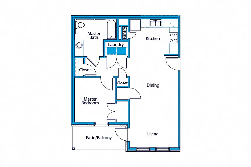 Floor plan One Bedroom Floor Plan