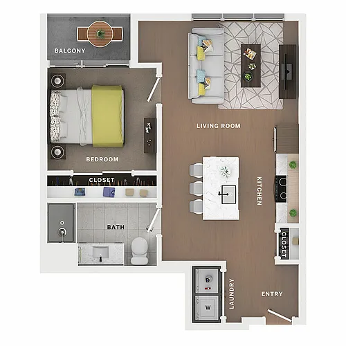 Floor plan 1BR/1BA - Pepp