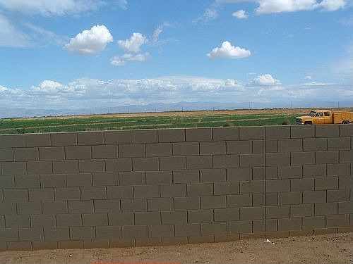 Rear view prior to landscaping