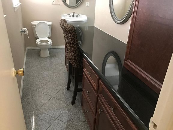 View from guestroom to bathroom