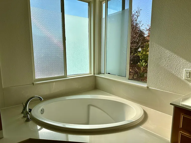 Upstairs: 
Master Bathroom Soaking Tub