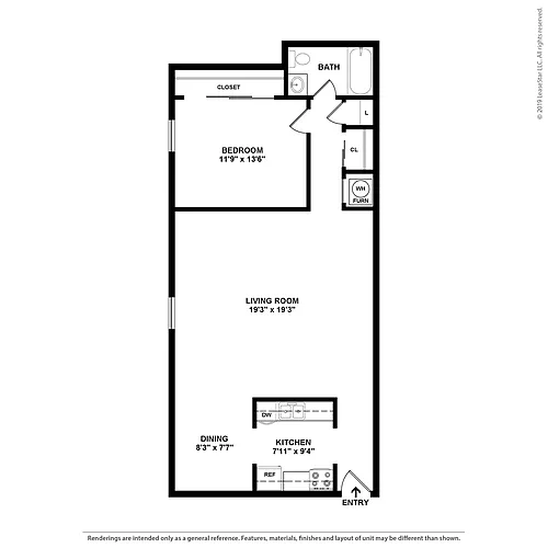 Floor plan 1x1AUp