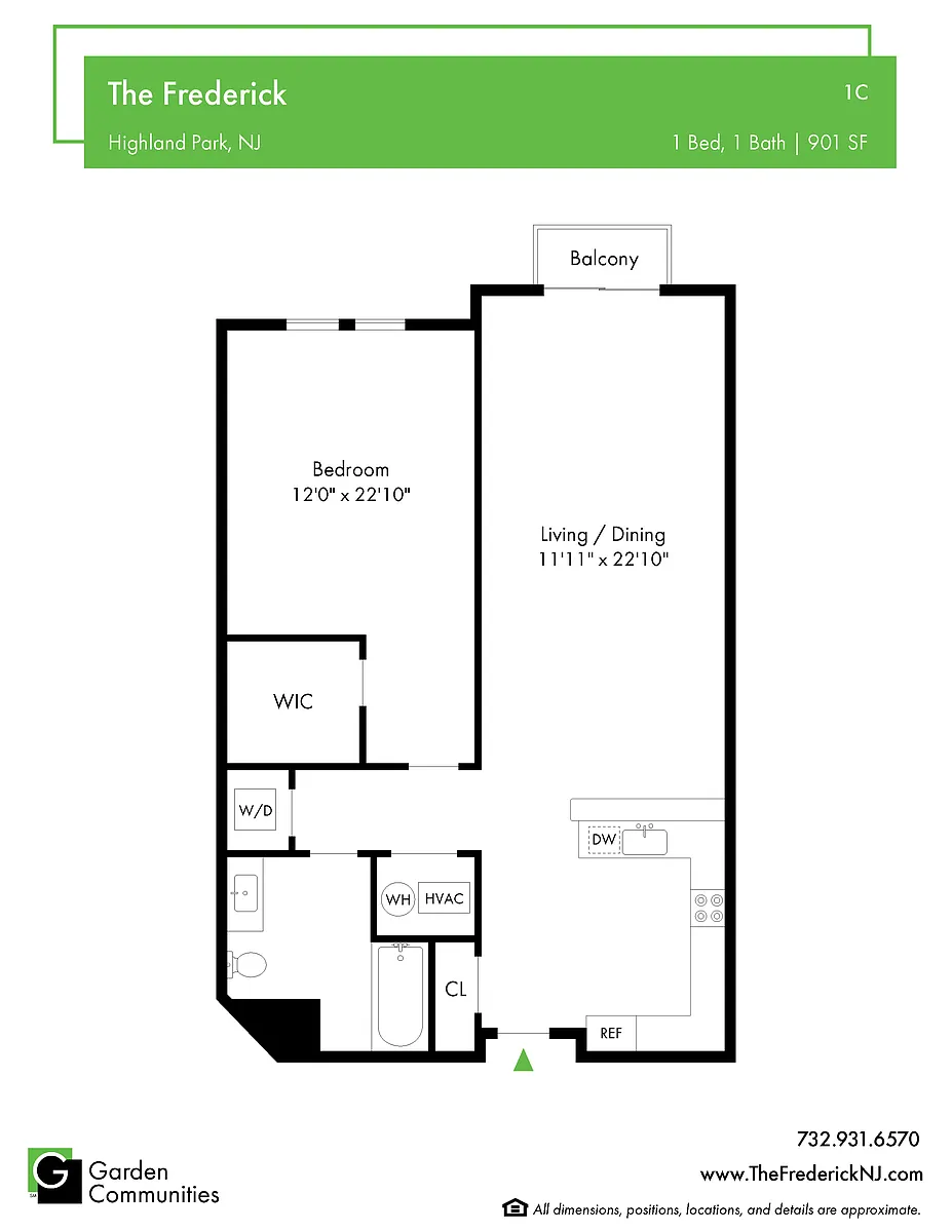 Floor plan $3.44/sq.ft. - 1C