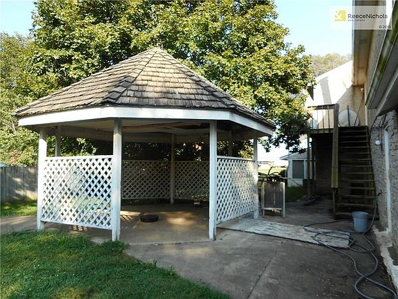 The storm shelter is under this Gazebo on north side of home.