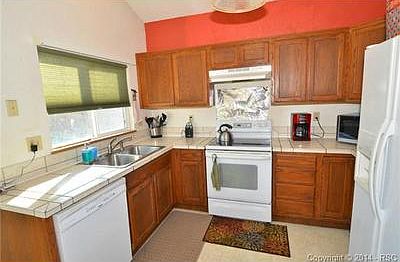 Tile counter tops in the kitchen