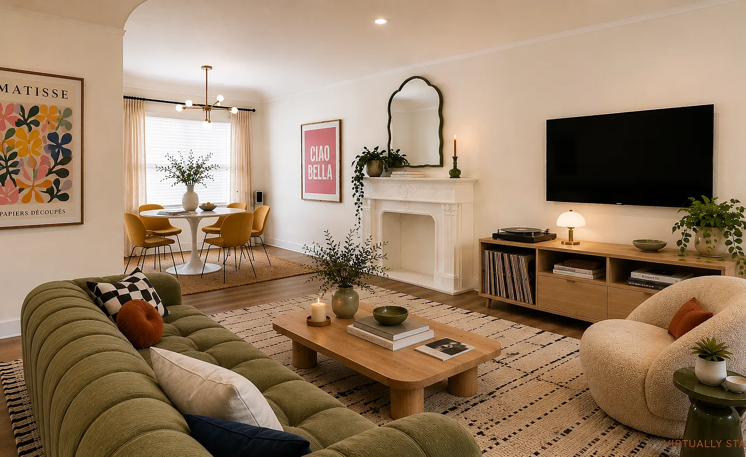 Updated 1 Bed/1 Bath Deco Fireplace/ DW/AC/Washer/Dryer/Near Metro — Photo 1