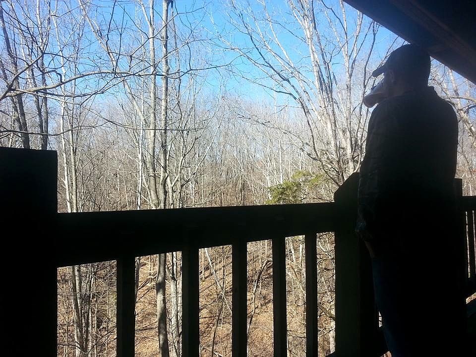 upstairs living room deck view