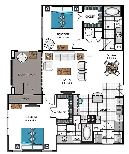 Floor plan B7B