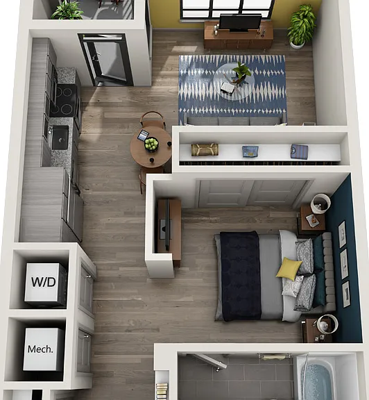 Anderson Flats - S1 - 1 Beds - 1 Baths - 575 Sq. ft.