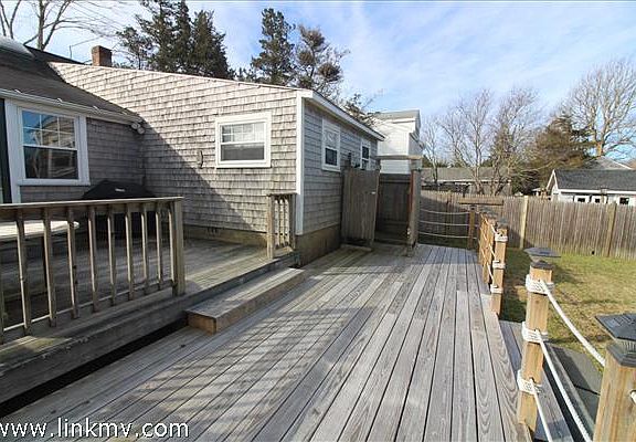 Spacious deck and outdoor shower