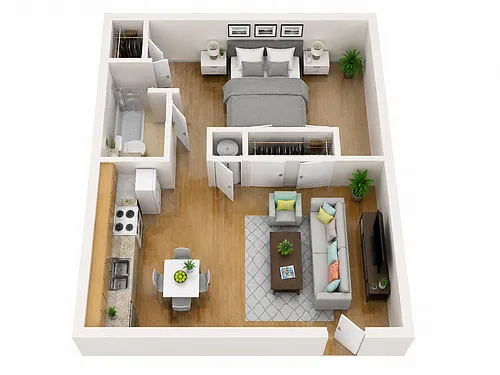 Floor plan Candle Light 1 Bedroom