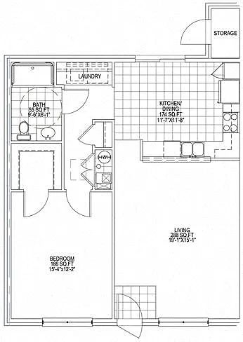Floor plan 1 Bedroom