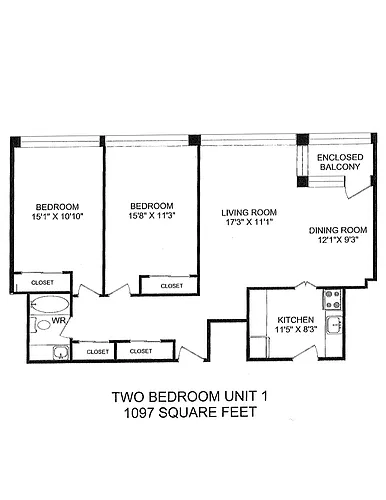 Floor plan 2 Bedroom