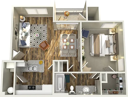 Floor plan 1x1A