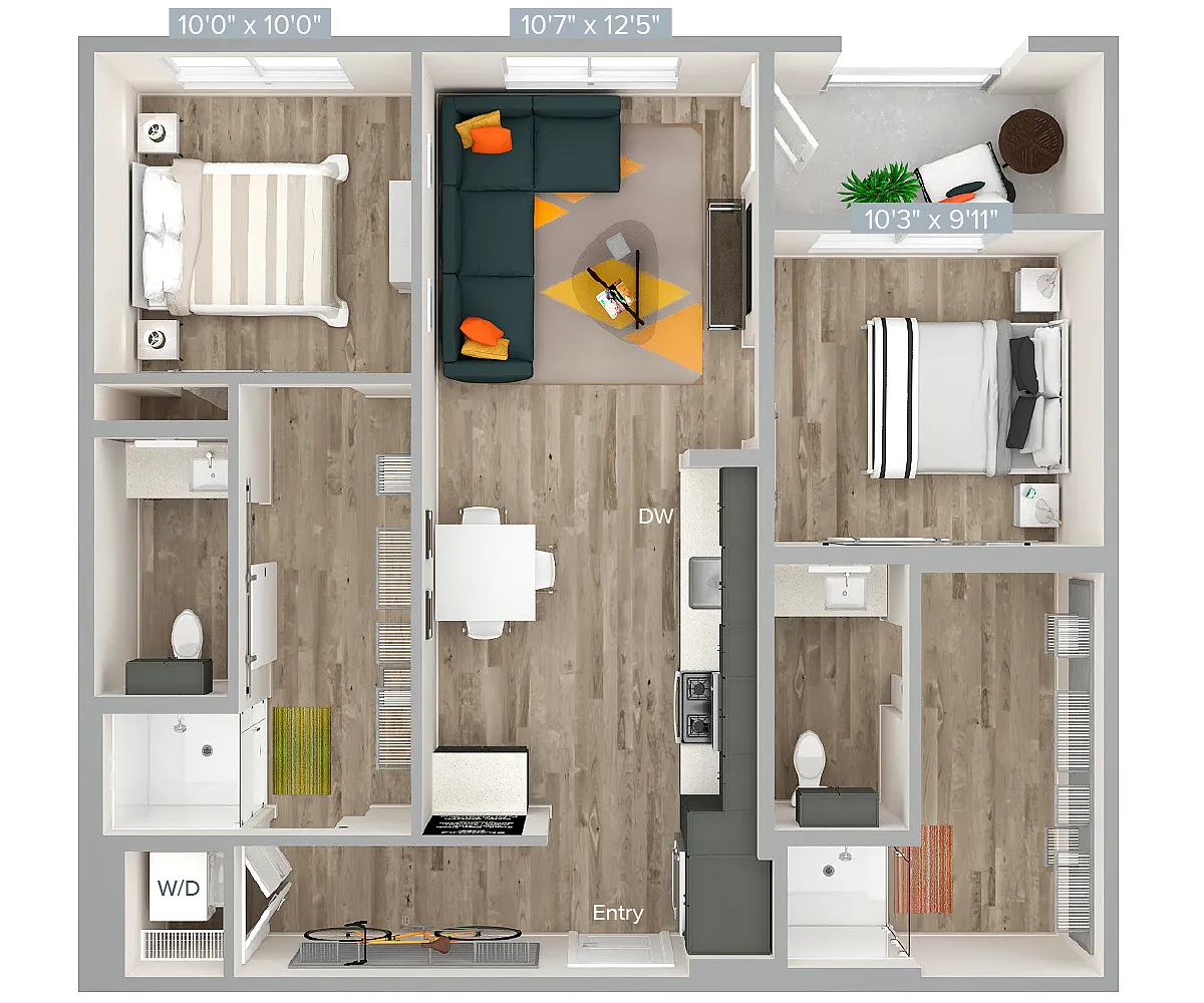 Floor plan B1-909-969