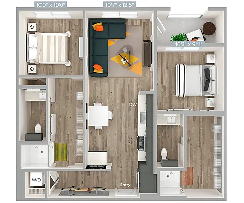 Floor plan B1-909-969
