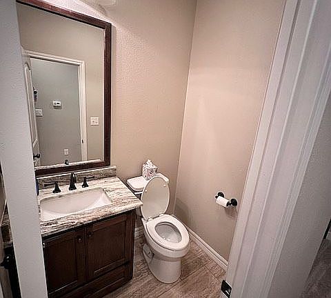 half bath in hallway