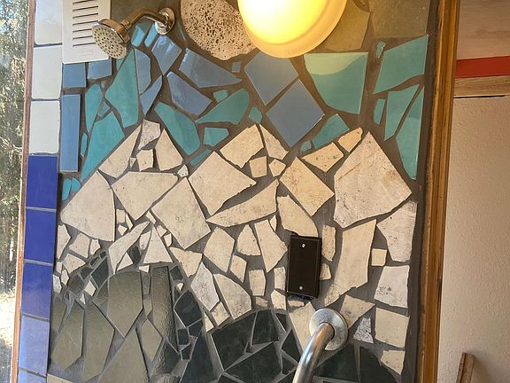 Shower in the little 2 bedroom unit