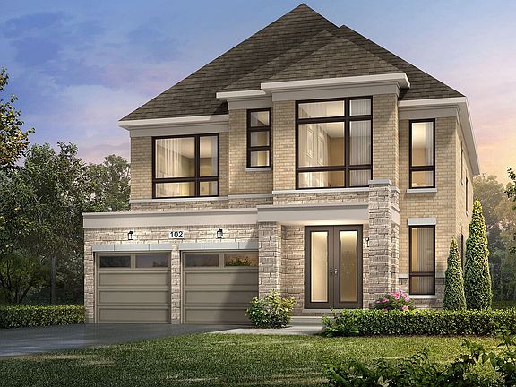 Exterior of Jasper Style E at Woodhaven in Aurora, Ontario.