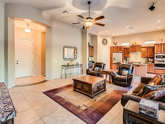 Custom-tiled entrance foyer