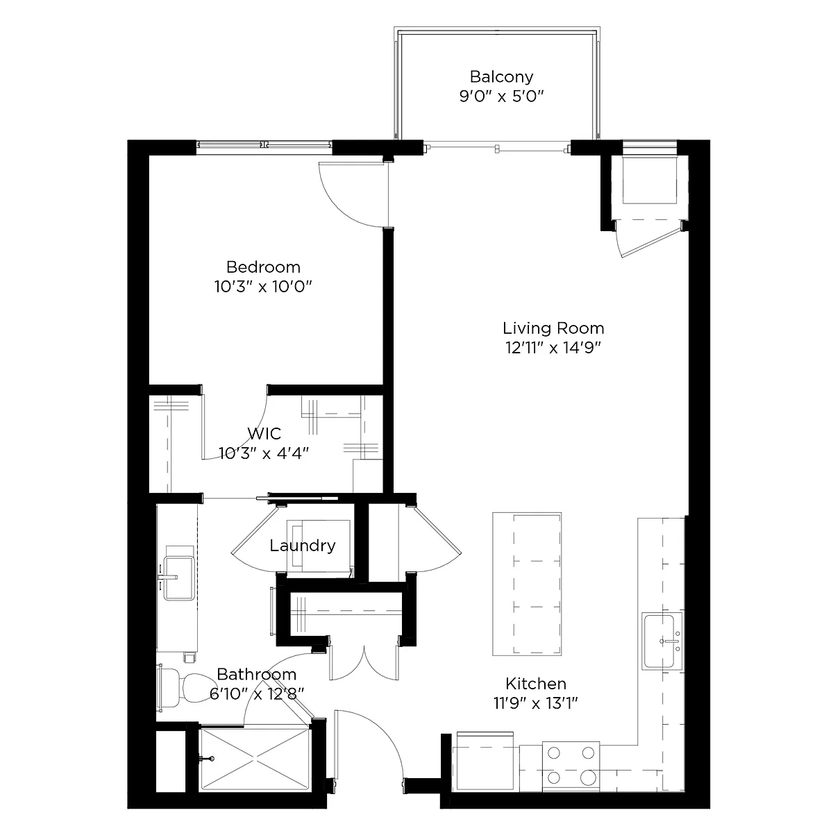 Floor plan B1-E