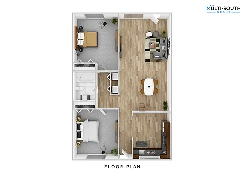 Floor plan 2 bedroom 1 bathroom