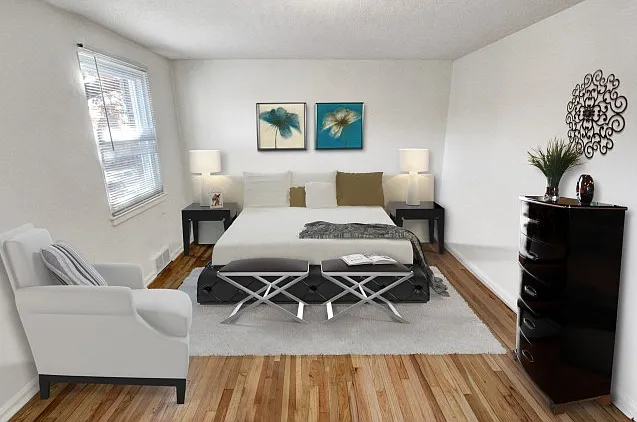 Master Bedroom for The Capital and The Albany *Virtually staged