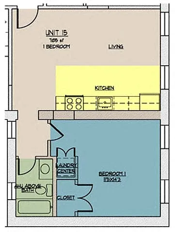 Floor plan The Lofts at One Eleven 215
