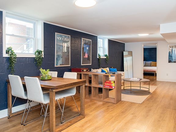 Living room and dining room area.