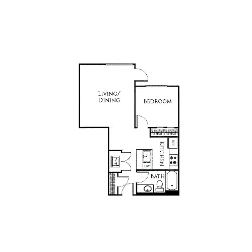 Floor plan A6- Income Restricted