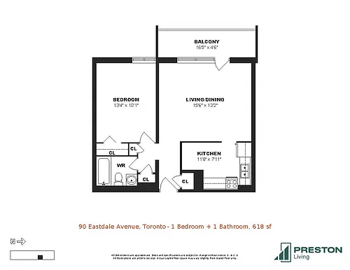 Floor plan 1 Bedroom