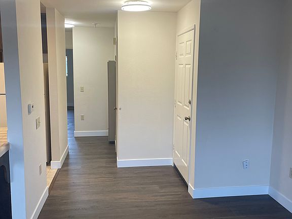 View from living room to front door & hallway