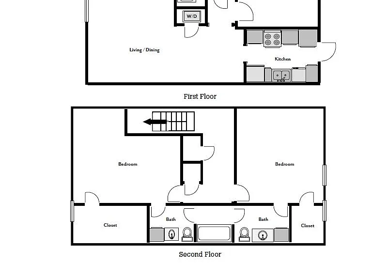 Cedar - 3 Bedroom and 2 Bathroom Floor Plan