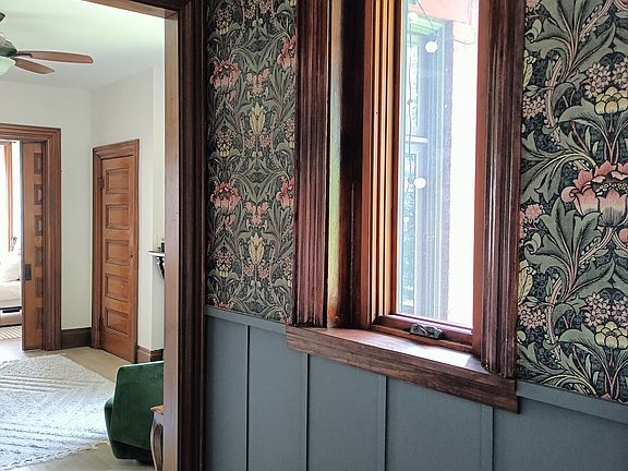 Hall between living room and dining room